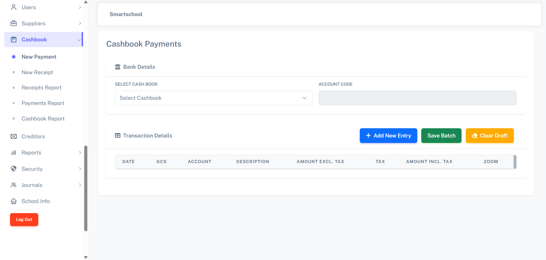 Cashbook Dashboard