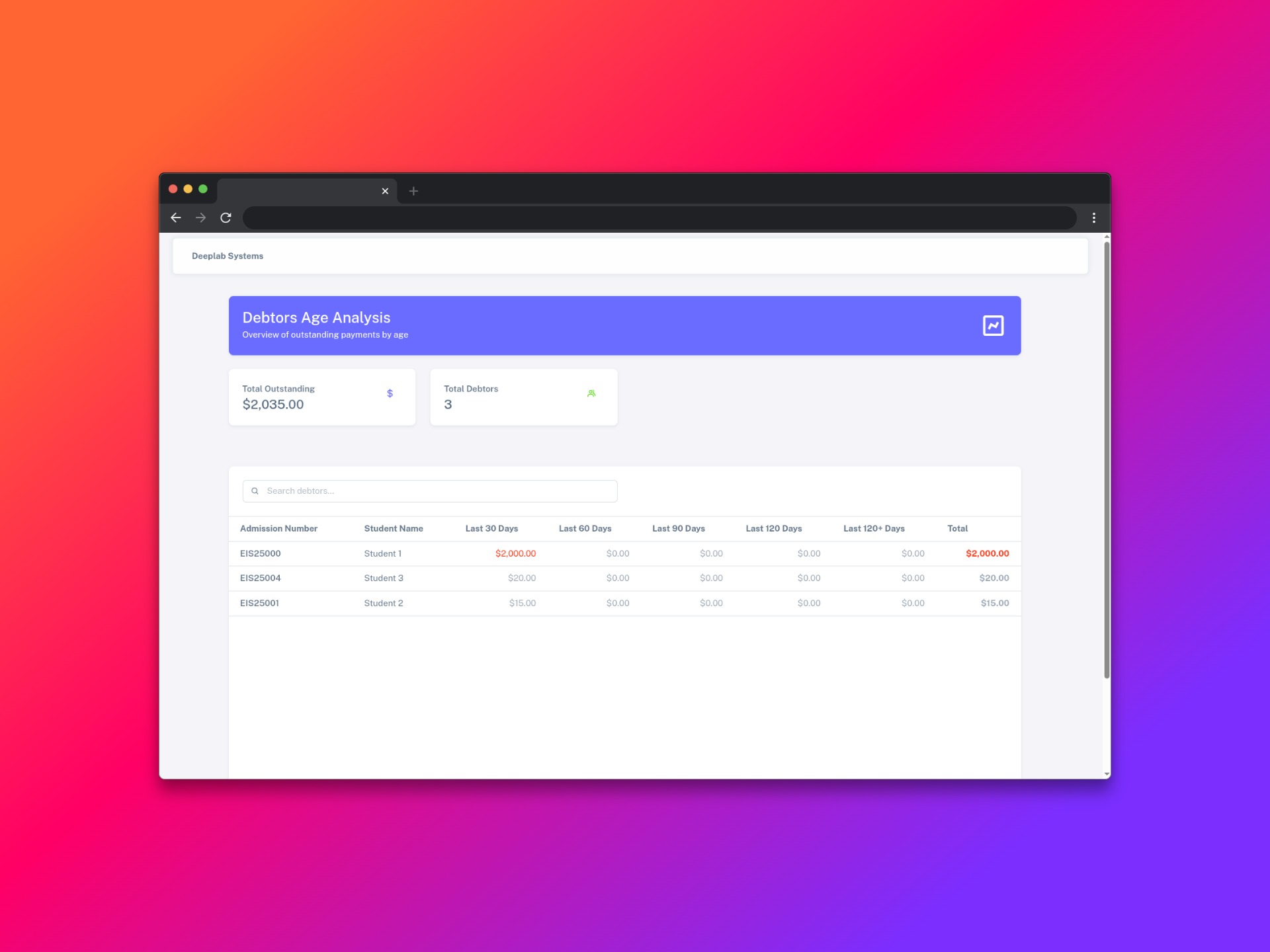 E-Learning ERP Screenshot 2