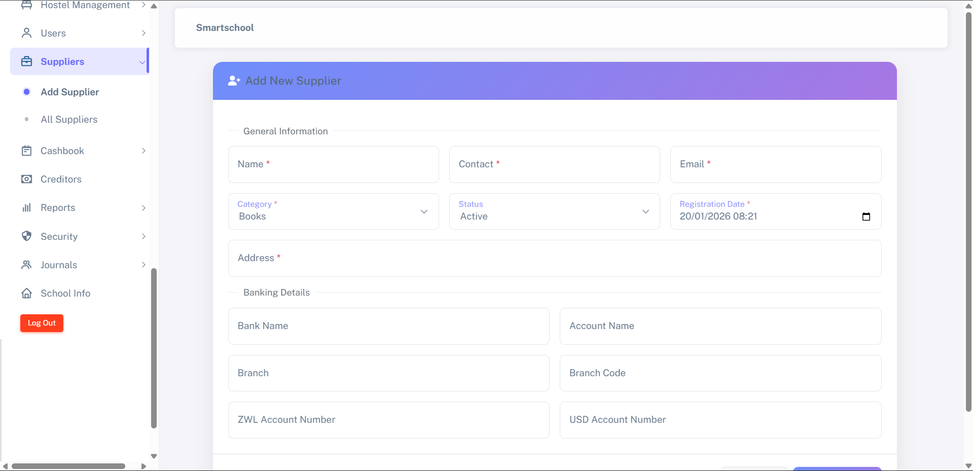 Suppliers Dashboard